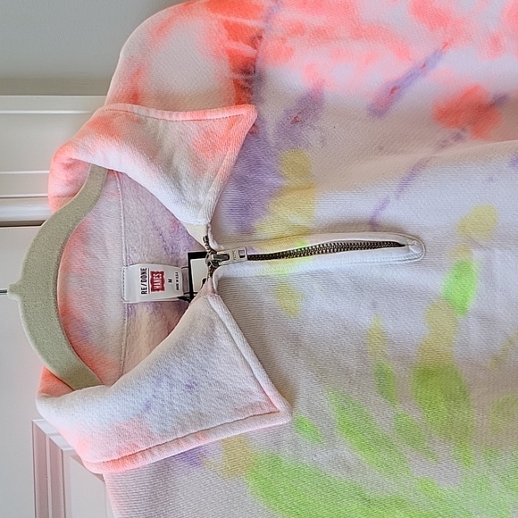 NWT Re/done Hanes Space Dye Half Zip - Picture 9 of 12